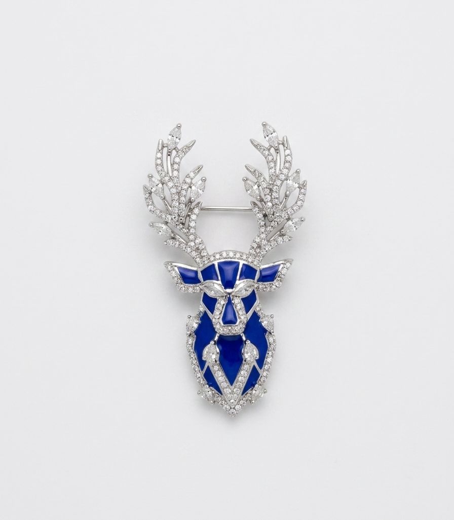 Midnight Stag Brooch