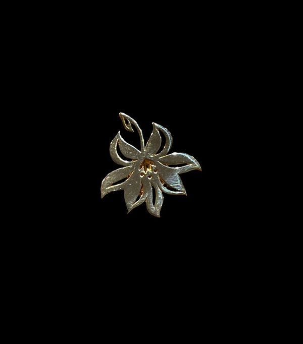 Golden Lily Bloom Brooch