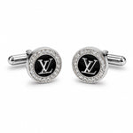 Load image into Gallery viewer, Classic Monogram Crystal Pavé Cufflinks
