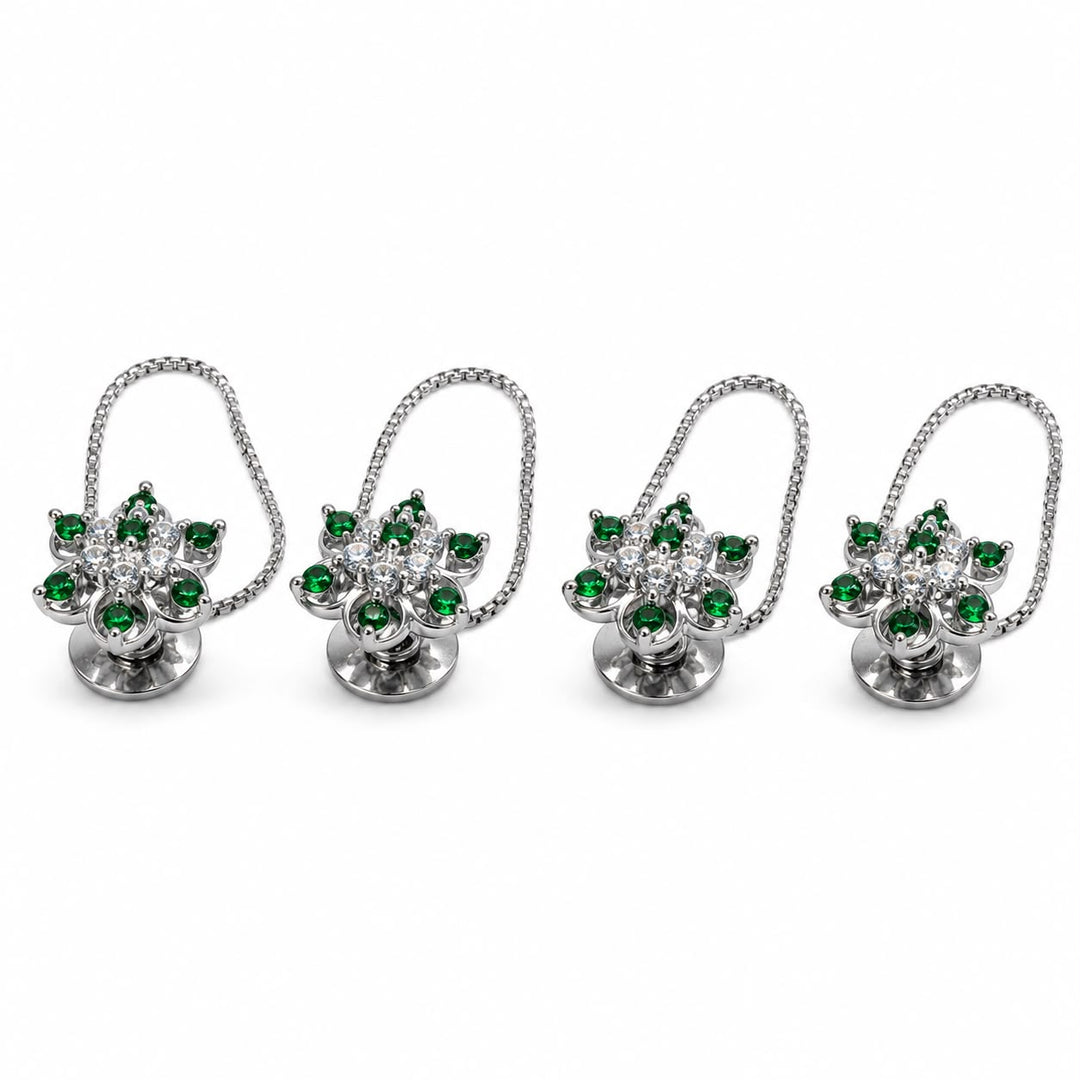 Verdant Blossom Silver-Toned Set