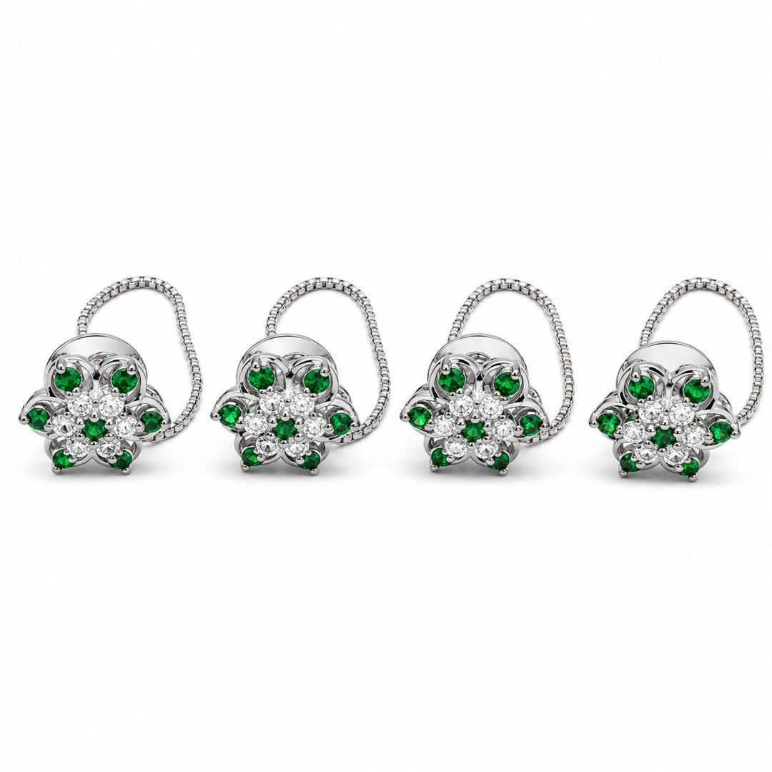 Verdant Blossom Silver-Toned Set
