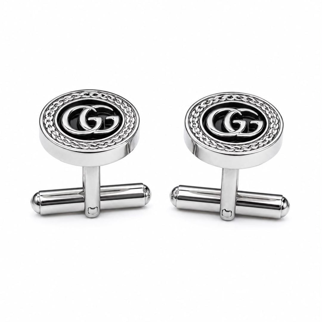 Classic Silver-Tone 'G' Motif Oval Cufflinks
