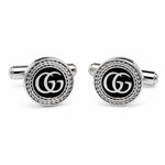 Load image into Gallery viewer, Classic Silver-Tone 'G' Motif Oval Cufflinks

