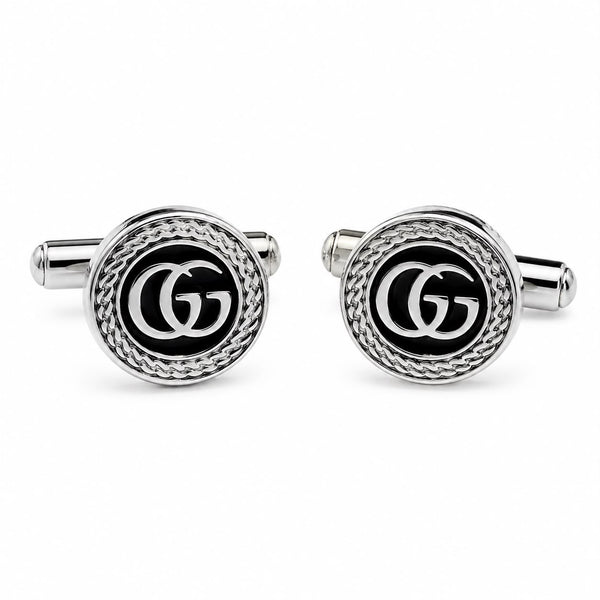 Classic Silver-Tone 'G' Motif Oval Cufflinks