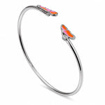 Load image into Gallery viewer, Enchanted Monarch Open-Cuff Silver Bracelet
