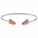 Load image into Gallery viewer, Enchanted Monarch Open-Cuff Silver Bracelet
