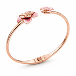 Load image into Gallery viewer, Blossom Bypass Rose Gold Open Bracelet
