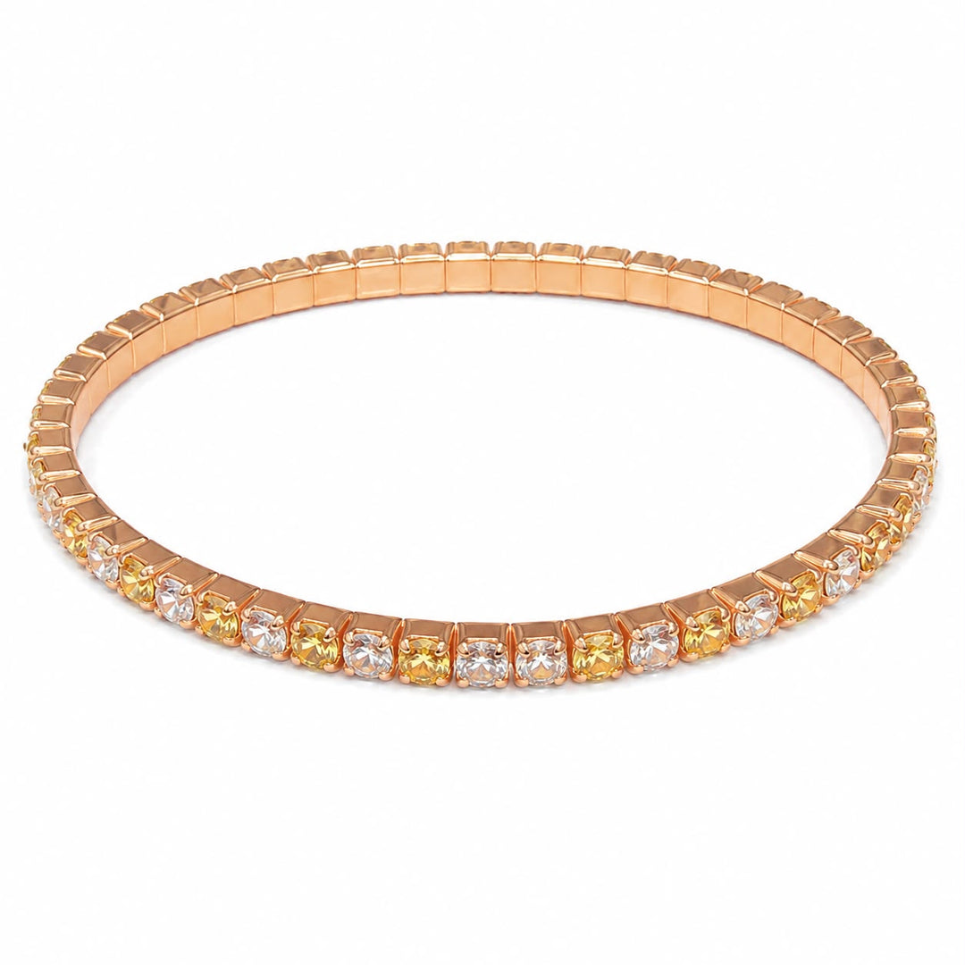 Saffron & Ice Alternating Eternity Bracelet