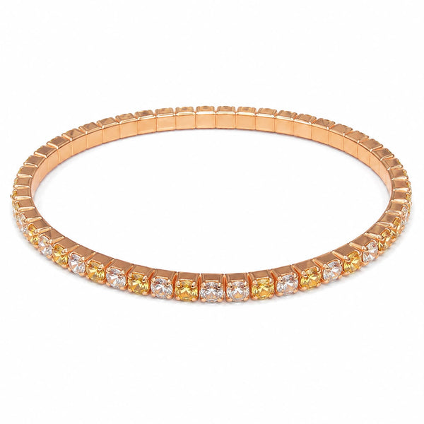Saffron & Ice Alternating Eternity Bracelet
