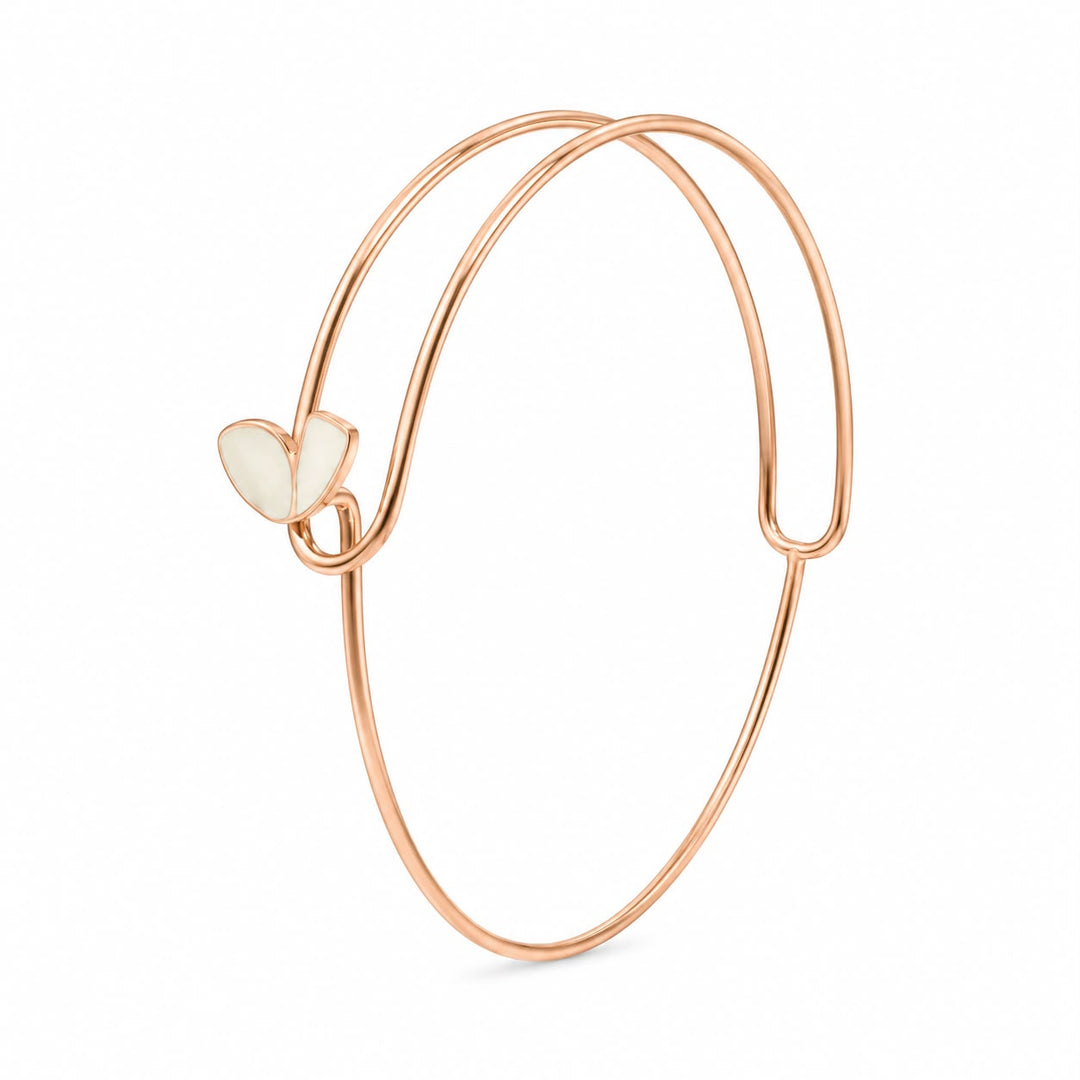 Blossom Whisper Rose Gold Bypass Bangle