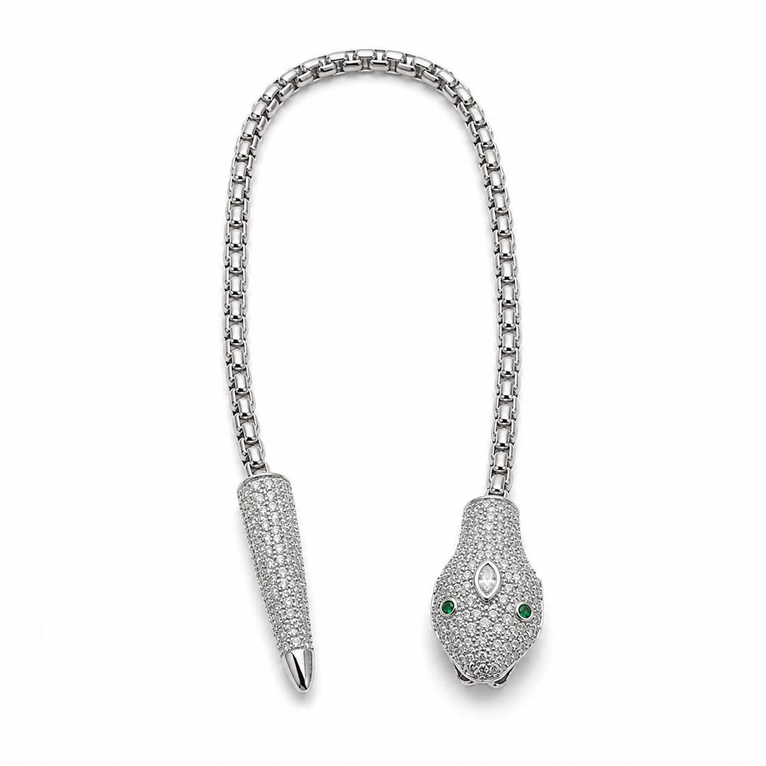 Serpent’s Allure Pavé Statement Bangle