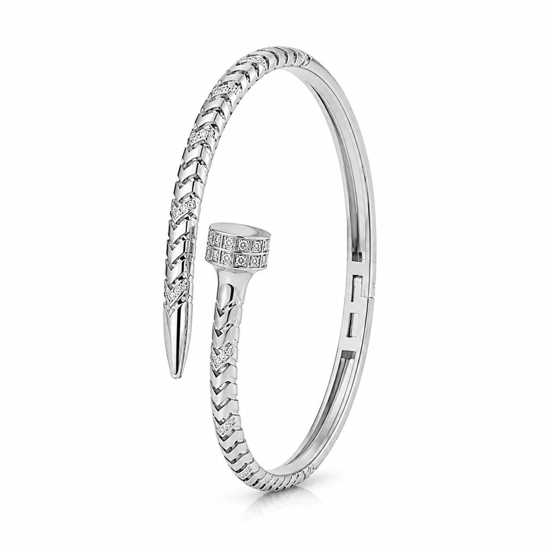 Chevron Pavé Luminary Open Cuff
