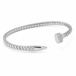 Load image into Gallery viewer, Chevron Pavé Luminary Open Cuff
