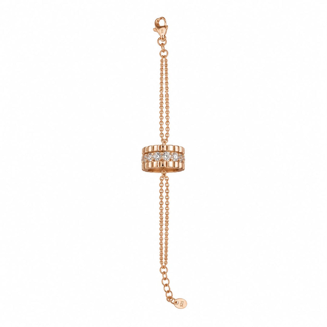 Aurora Pavé Barrel Chain Bracelet