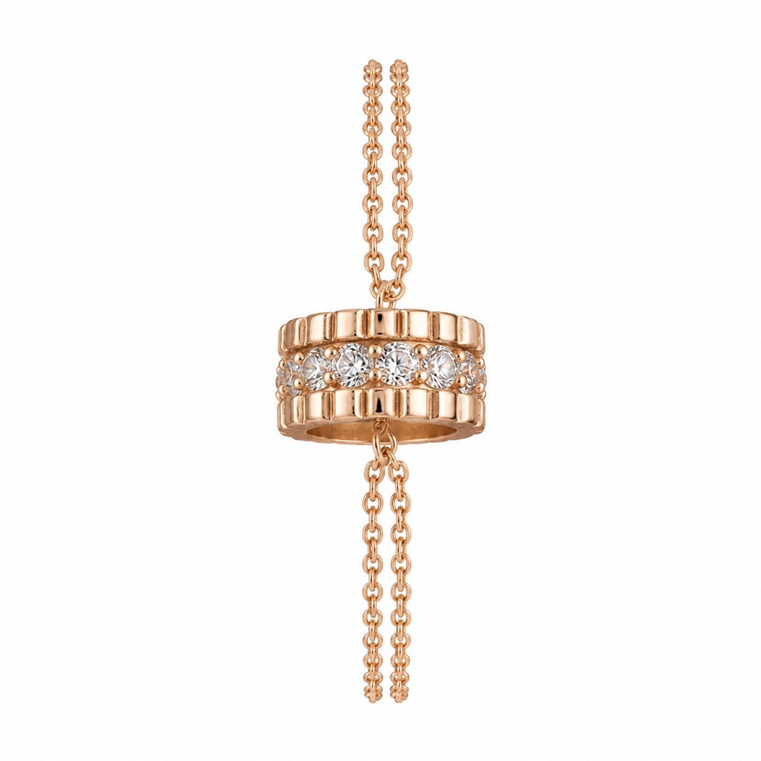 Aurora Pavé Barrel Chain Bracelet