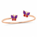 Load image into Gallery viewer, Enamel Butterfly Open Cuff Bracelet
