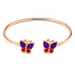Load image into Gallery viewer, Enamel Butterfly Open Cuff Bracelet
