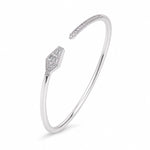 Load image into Gallery viewer, "Serpent’s Grace" Pavé &amp; Baguette Bypass Bangle
