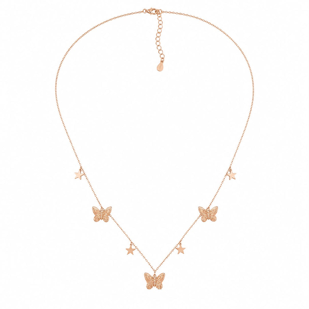Celestial Butterfly & Star Charm Necklace