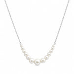 Load image into Gallery viewer, Luminary Graduated Pearl Chain Necklace
