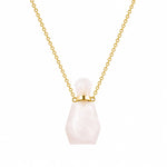 Load image into Gallery viewer, Aura Rose Quartz Crystal Vial Pendant Necklace
