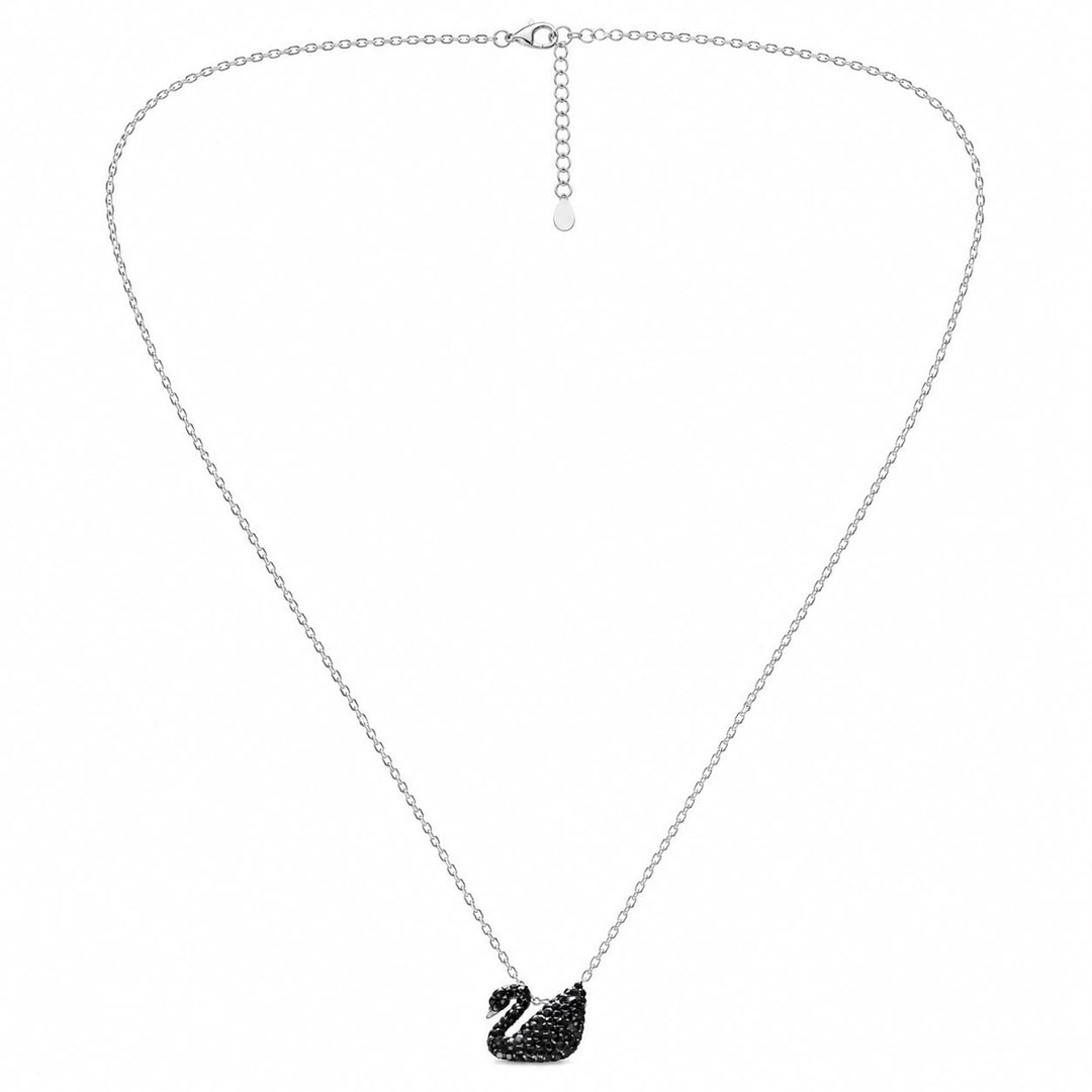 Midnight Swan Pendant Necklace