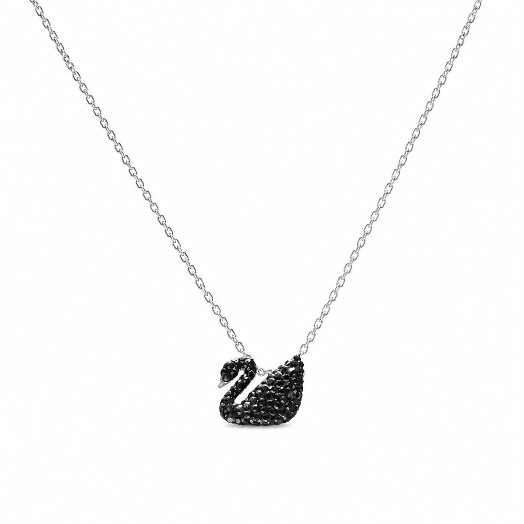 Midnight Swan Pendant Necklace