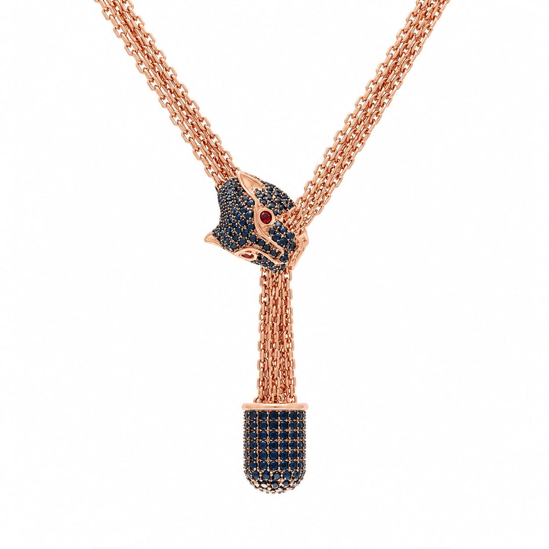 Sapphire Panthère Multi-Strand Lariat