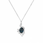 Load image into Gallery viewer, Royal Midnight Peacock Pendant Necklace

