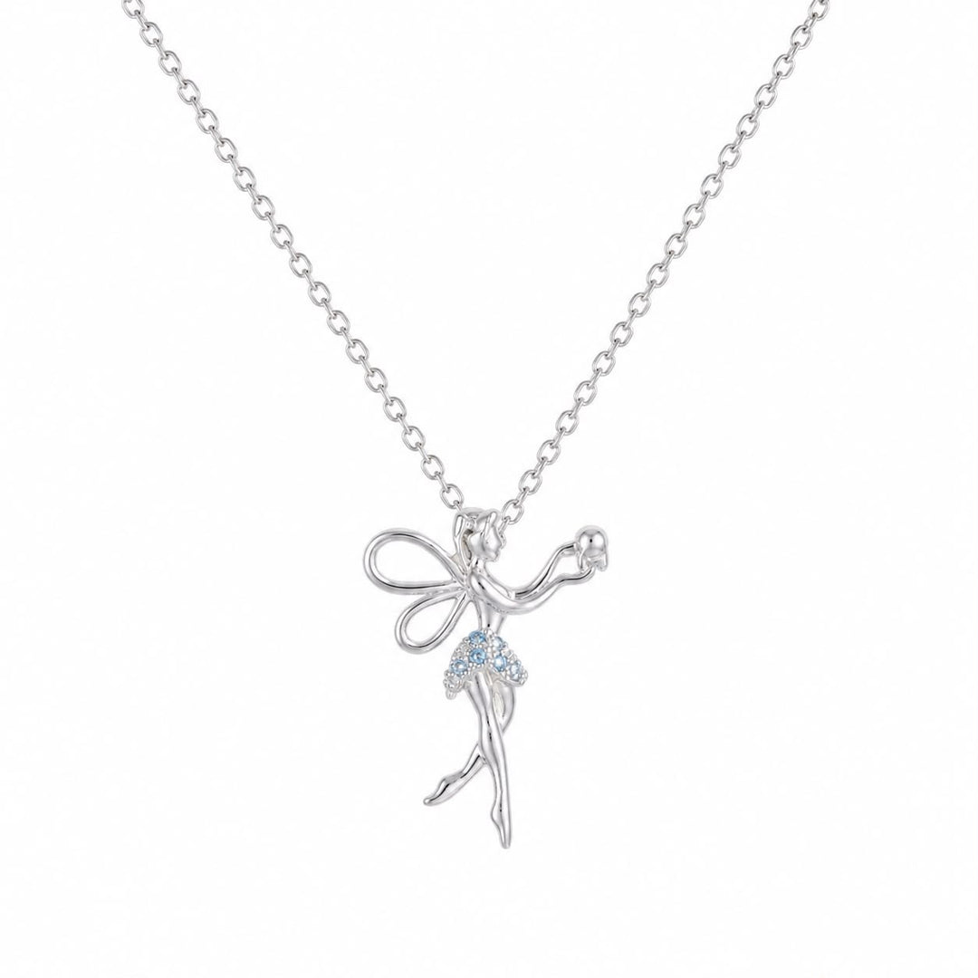 Graceful Pirouette Cerulean Pendant Necklace