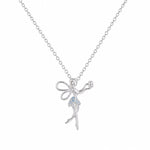 Load image into Gallery viewer, Graceful Pirouette Cerulean Pendant Necklace
