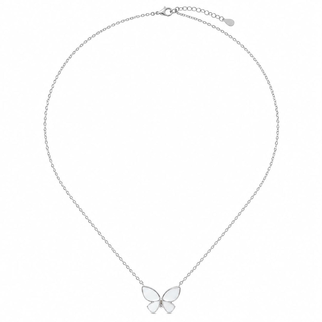 Shimmering Flutter Pavé Butterfly Necklace