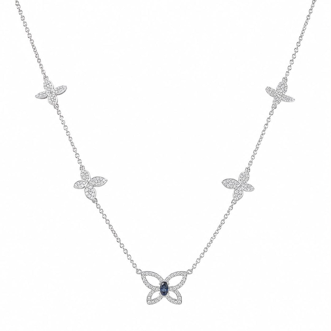 Shimmering Butterfly Meadow Station Necklace
