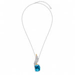 Load image into Gallery viewer, Azure Wave Pavé Pendant Necklace
