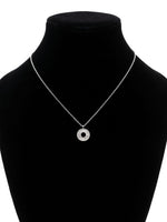 Load image into Gallery viewer, Silver Halo Circle Pendant Necklace
