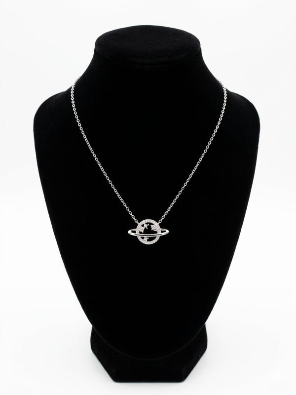 Celestial Orbit Silver Pendant Necklace