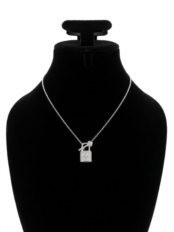 Eternal Lock Silver Pendant Necklace