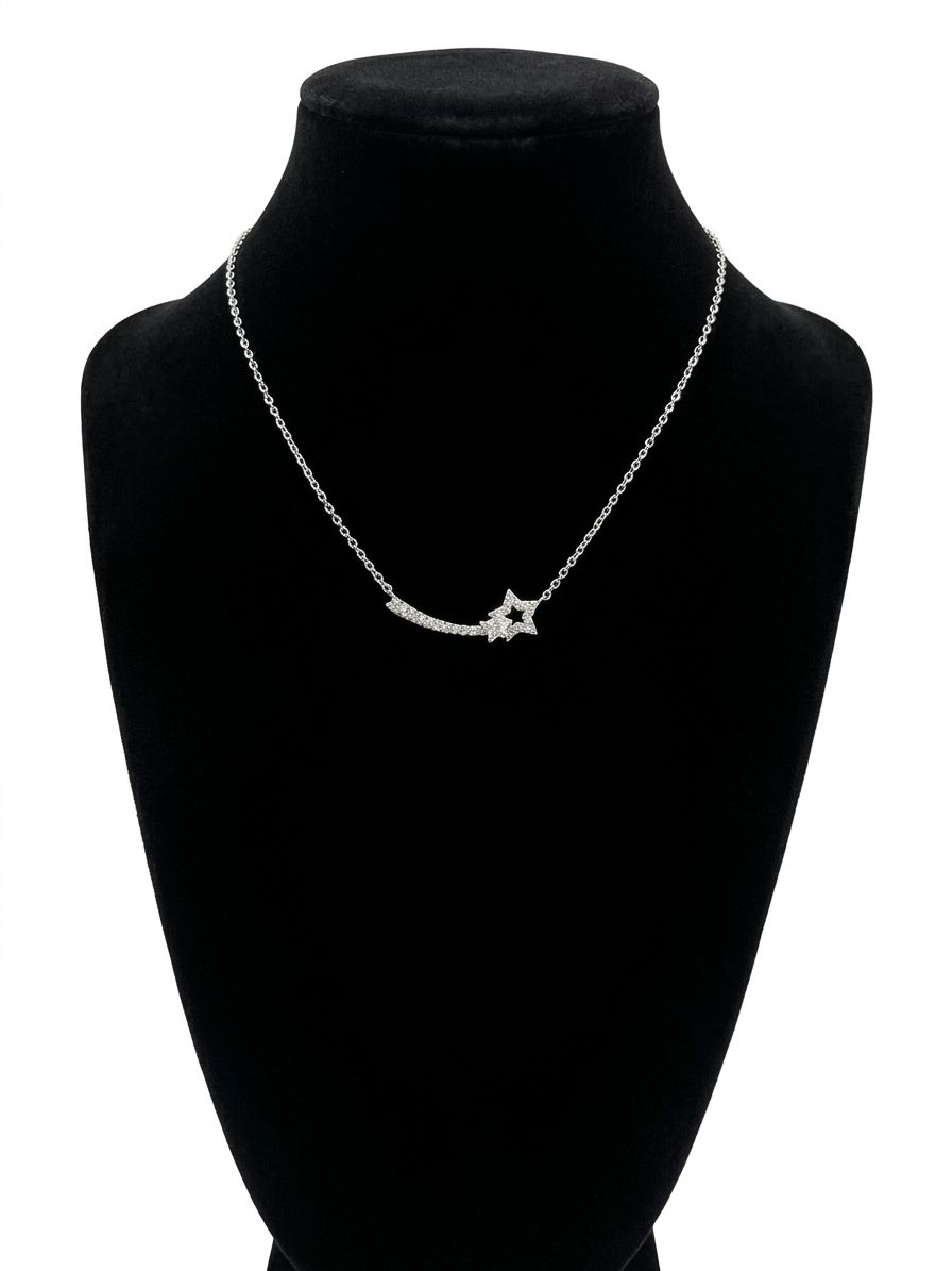 Starlight Trail Silver Pendant Necklace