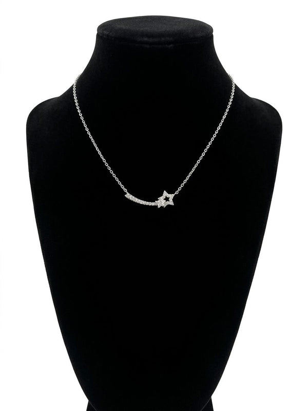 Starlight Trail Silver Pendant Necklace