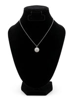 Load image into Gallery viewer, Silver Floral Halo Pendant Necklace
