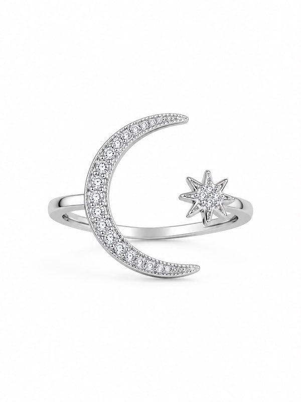 Moon & Star Ring