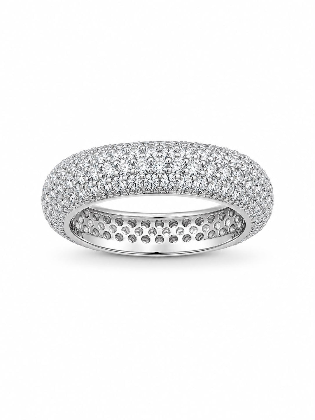 Aura Soft-Square Pavé Statement Ring
