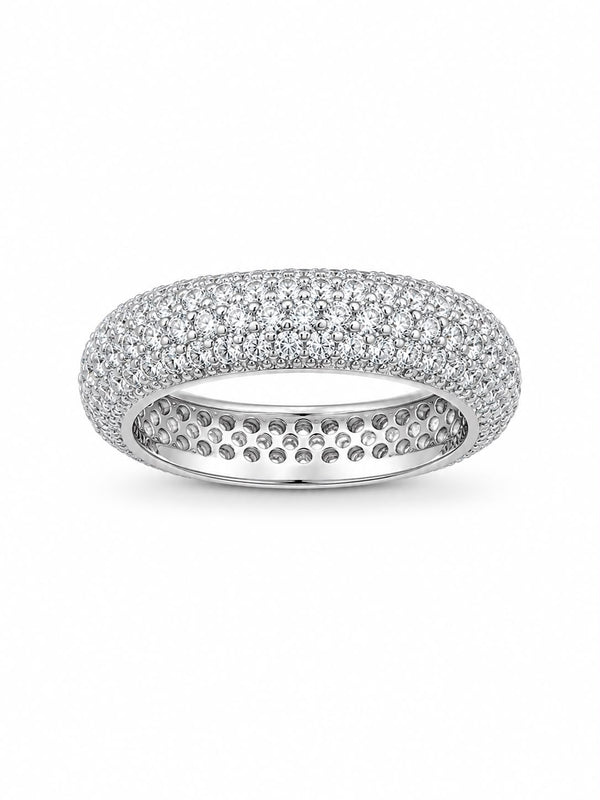 Aura Soft-Square Pavé Statement Ring