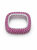 Load image into Gallery viewer, Magenta Mosaic Geometric Statement Band
