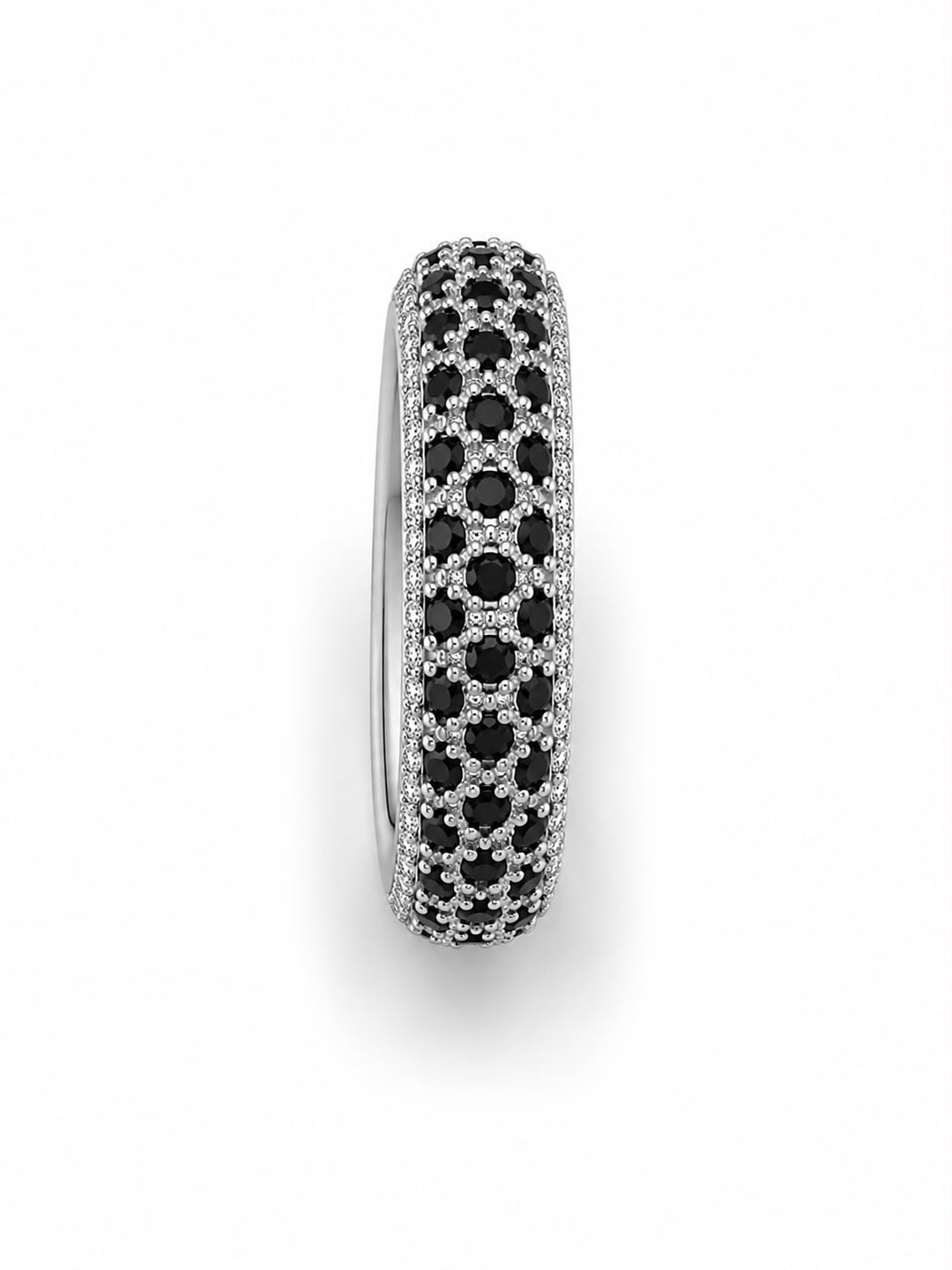 Midnight Eclipse Undulating Statement Ring