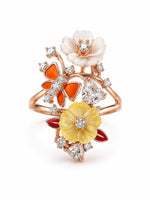 Load image into Gallery viewer, Enchanted Meadow Cluster Cocktail Ring

