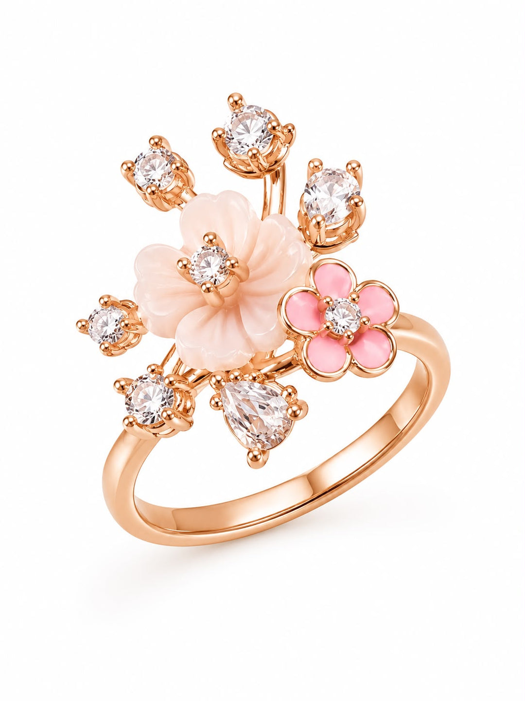 Rose Gold Enchanted Garden Cocktail Ring