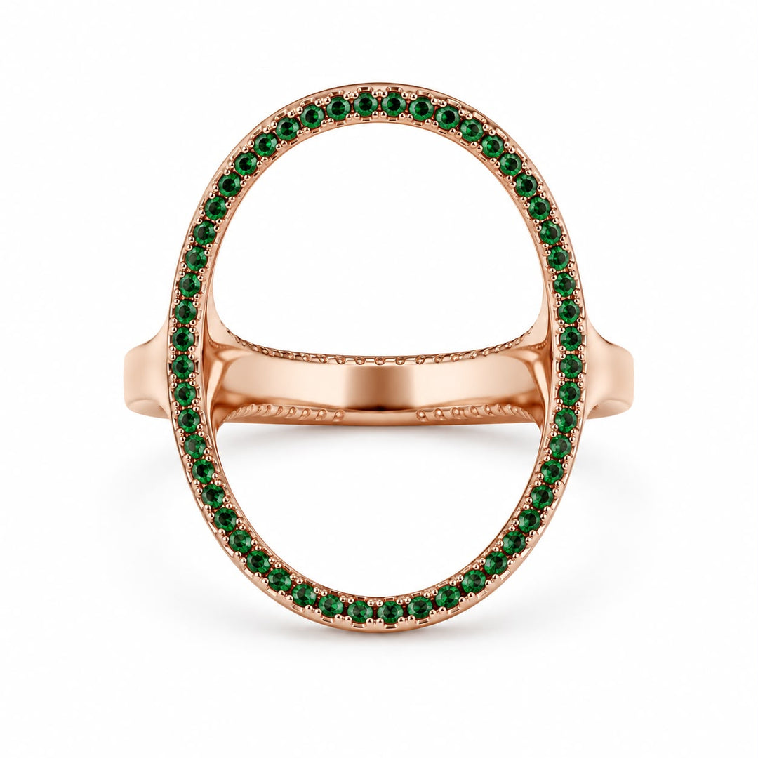 Aurora Rose Gold Asymmetric Wave Ring