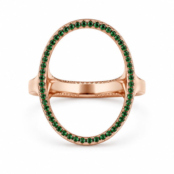 Aurora Rose Gold Asymmetric Wave Ring