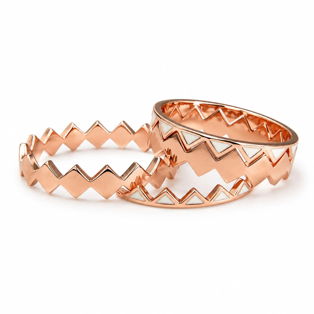 Rose Gold Zig-Zag Crown Band